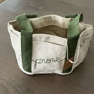 Prose Petit Tote - Green and Cream